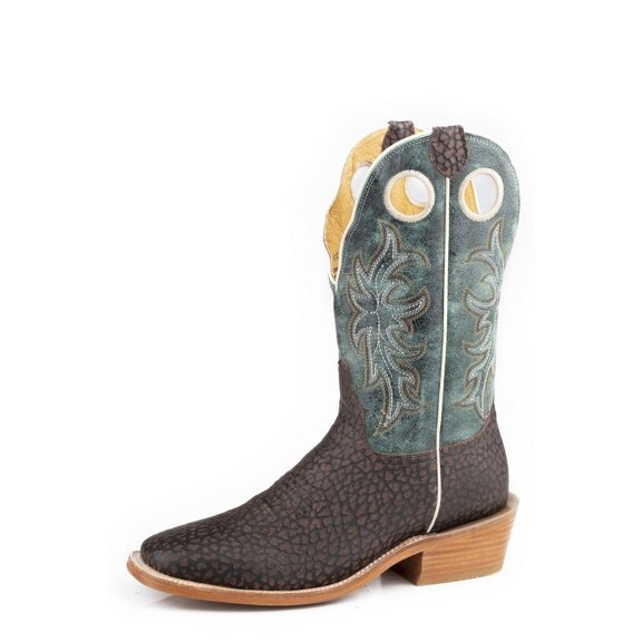 Roper Western Boots Mens Ride Em Bullrider Brown 09-020-7028-8627 BR