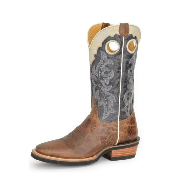 Roper Western Boots Mens Ride Em Cowboy Crown Tan 09-020-8029-8425 TA