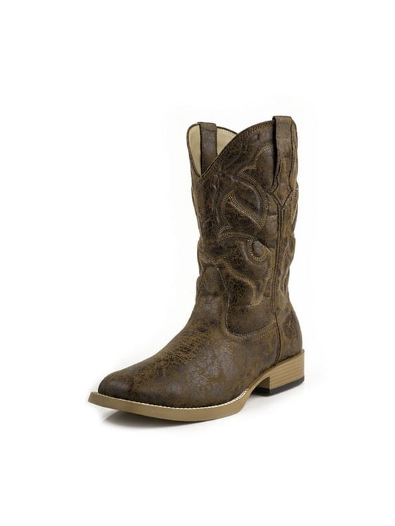 Western Boots Mens Vintage Square Tan 09-020-1900-0065 TA