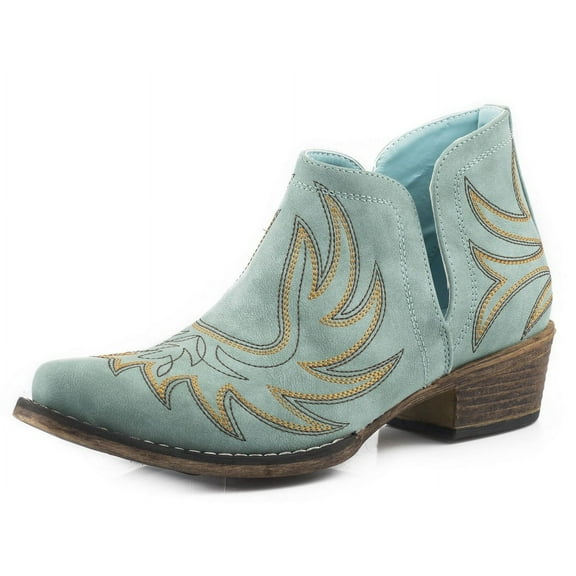 Roper Western Boots Womens Ava Ankle 7.5 B Blue 09-021-1567-1094 BU