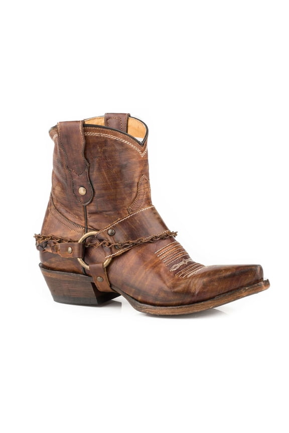 Western Boots Womens Selah Zip 8.5 B Brown 09-021-7627-0417 BR