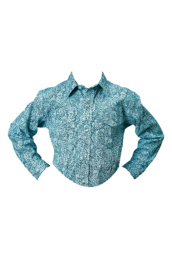 Western Shirt Boys Paisley Snap L/S L Green 03-030-0225-2108 GR