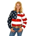 thumbnail image 1 of Roper Western Shirt Womens L/S USA Flag Red 03-050-0185-0101 RE, 1 of 2