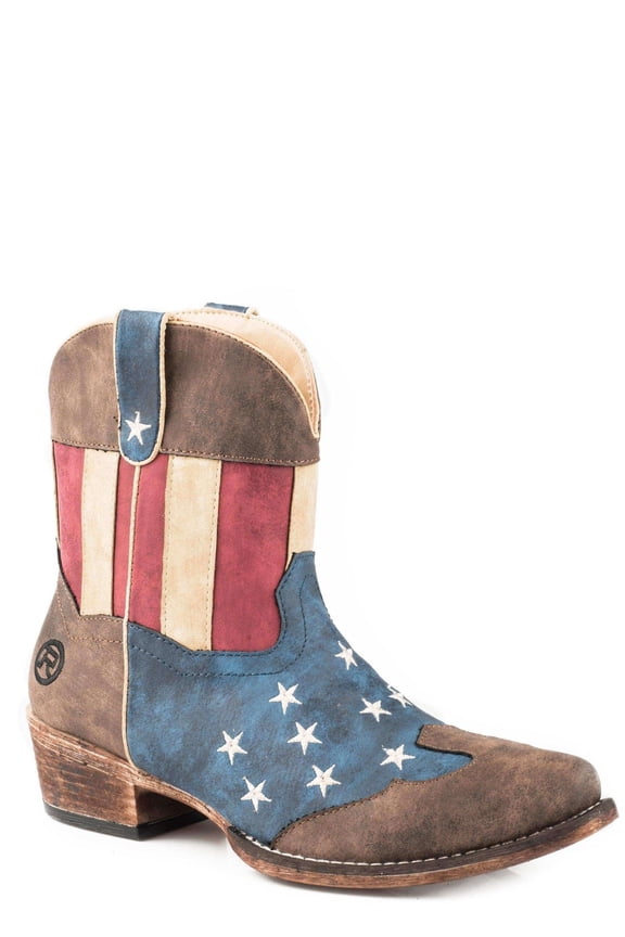 Women's American Flag Boot Snip Toe Multi 11 M US