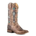 thumbnail image 1 of Roper Women's Arrow Inlay Western Boot Broad Square Toe Brown 7 M  US, 1 of 1