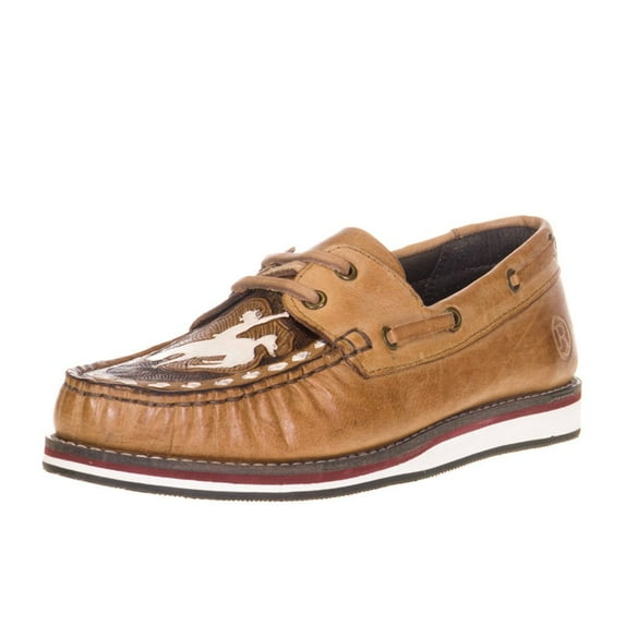 Roper Women's Beige Leather Moccasin Shoes Moc Toe Tan 8.5 M