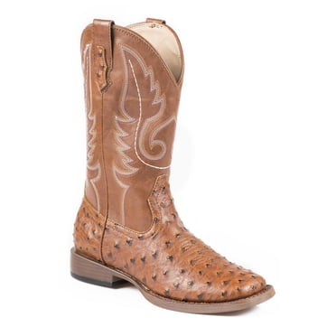 ROPER Women's Feather Western Boot | Embroidered Peacock Design | Snip Toe & Cowboy Heel