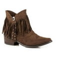 thumbnail image 1 of Roper Women's Fringe Booties Medium Toe Brown 8 1/2 M  US, 1 of 8
