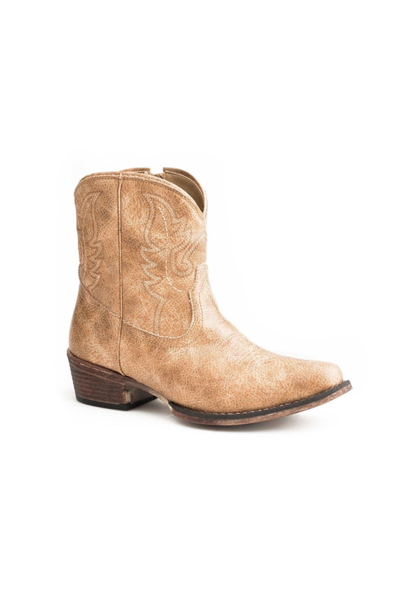 Women's Vintage Western Booties Snip Toe Tan 7 M US