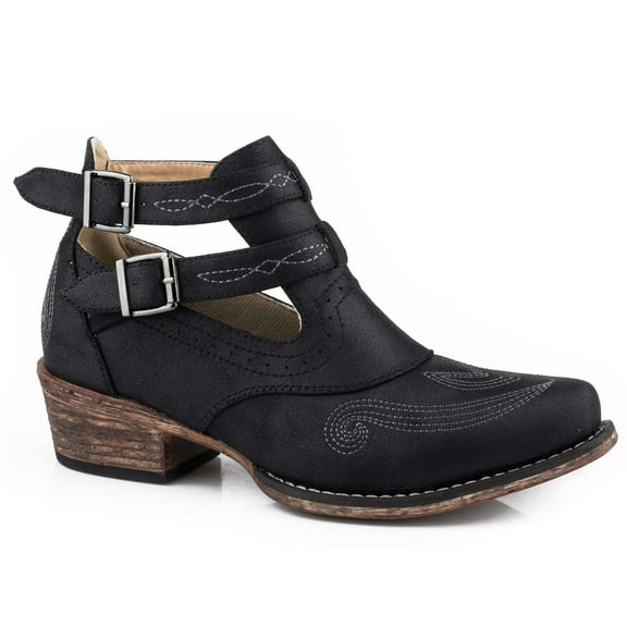 Roper Women's Willa Fashion Booties Snip Toe Black 8 M