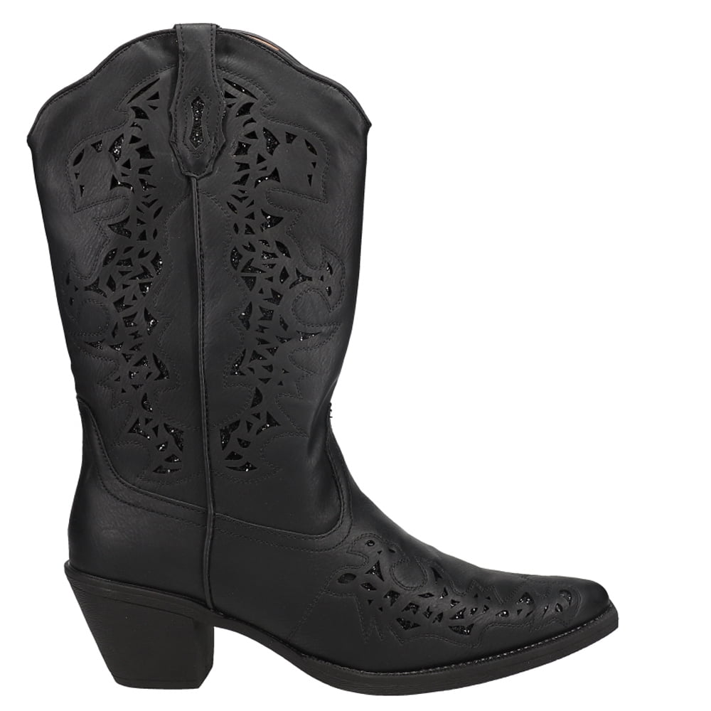 Roper Womens Alisa Snip Toe Cowboy Mid Calf Western Boots - Walmart.com