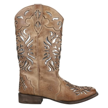 Roper Womens Belle Ii Square Toe Cowboy  Mid Calf Boots