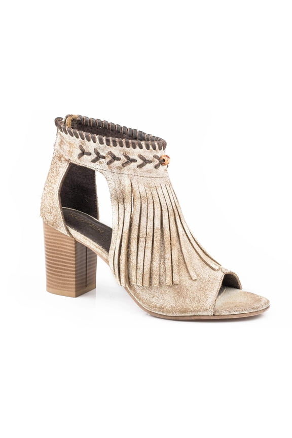 Womens Bettina Fringe Peep Toe Shootie Pumps Dress Casual Shoes