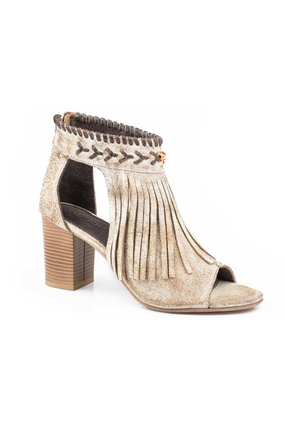 Womens Bettina Fringe Peep Toe Shootie Pumps Dress Casual Shoes