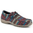 thumbnail image 1 of Roper Womens Blue Aztec Canvas Chukka With Two Eyelets Elastic Laces, 1 of 1