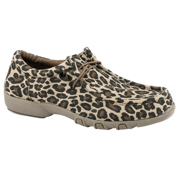 Roper Womens Chilin Leopard Chukka Flats Casual