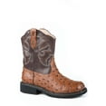 thumbnail image 1 of Roper Womens Chunk Rider Ostrich Embroidery Round Toe Cowboy  Mid Calf Boot, 1 of 7