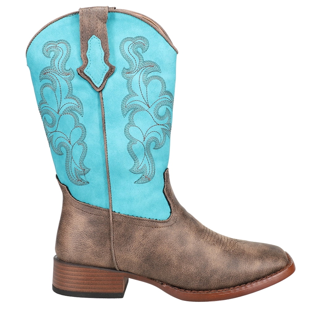 Roper Women's Western Cowgirl Square Toe Casual Cowboy Boots, Mid Calf ...