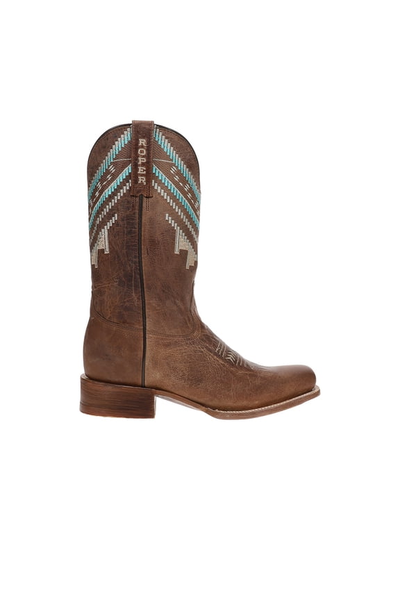 Womens Cowgirl Tough Square Toe Cowboy Mid Calf Boots