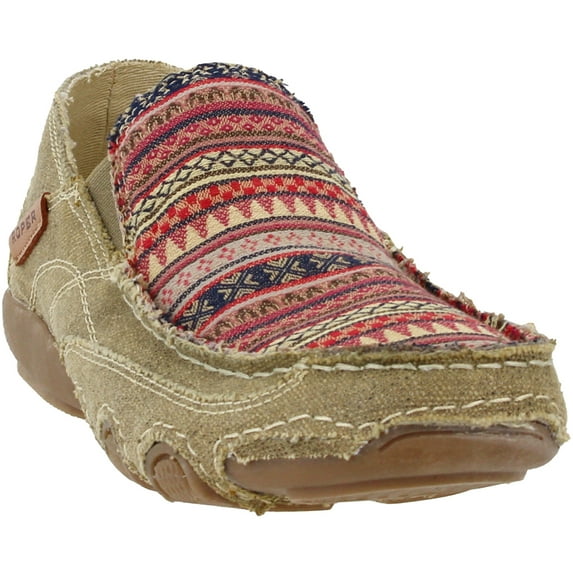 Roper Womens Daisy Southwest Slip On Flats Casual Shoes
