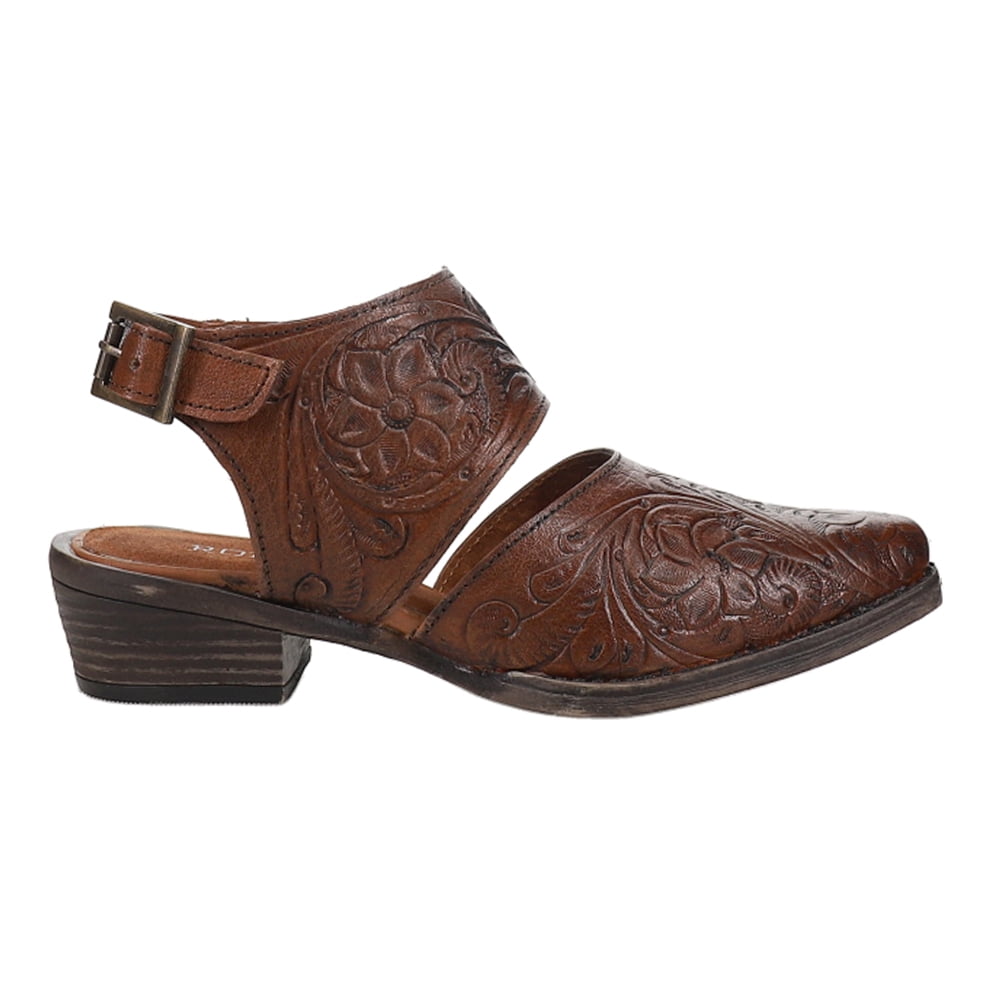Roper Womens Dianna Tooled Snip Toe Mules Boots Shoes - Walmart.com