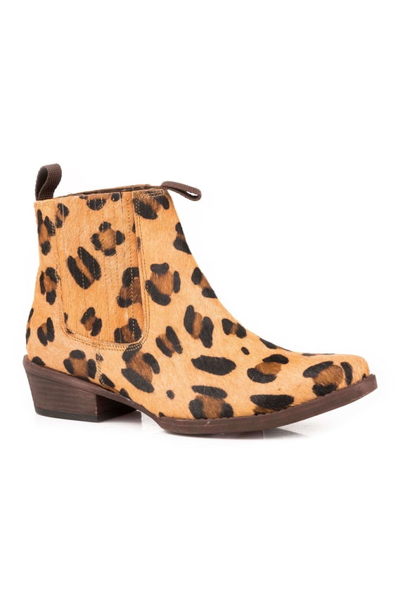 Womens Dustt Ii Leopard Square Toe Chelsea  Ankle Boots