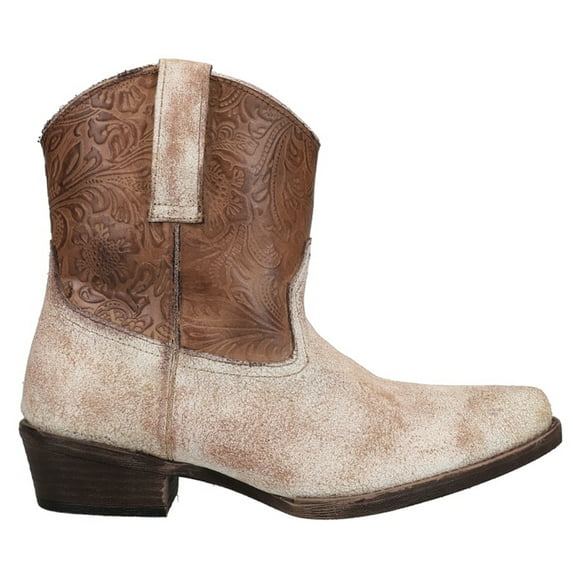 Roper Womens Dusty Embossed Snip Toe Ankle Boots