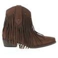 thumbnail image 1 of Roper Womens Dusty Fringe Studded Snip Toe Cowboy  Ankle Boots, 1 of 5