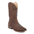 thumbnail image 1 of Roper Womens Faith Rhinestone Square Toe Cowboy  Mid Calf Boots, 1 of 5