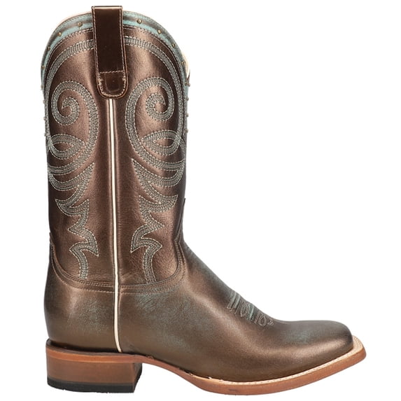 Roper Womens Katie Katch Metallic Square Toe Cowboy Casual Mid Calf Boots