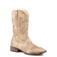 thumbnail image 1 of Roper Womens Kennedy Glitter Tooled Inlay Square Toe Cowboy  Mid Calf Boots, 1 of 7