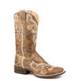 thumbnail image 1 of Roper Womens Leather Cowboy Boot Distressed Brown With With All Over Embroidery, 1 of 1