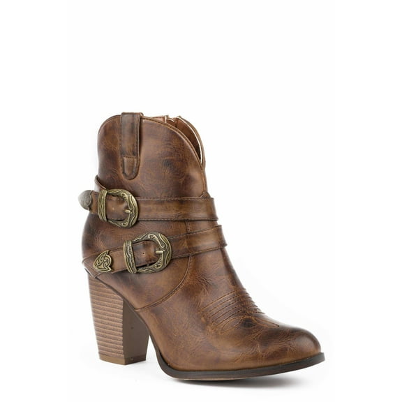 Roper Womens Maybelle Round Toe Zippered Ankle Boots