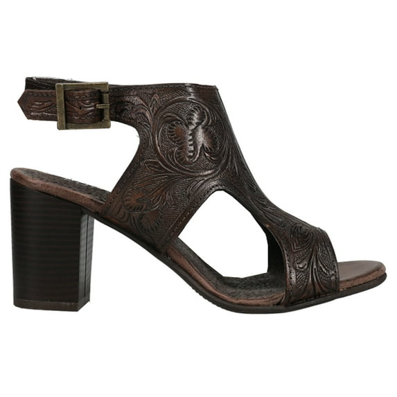 Roper Womens Mika Ii Floral Block Heel Casual Shoes