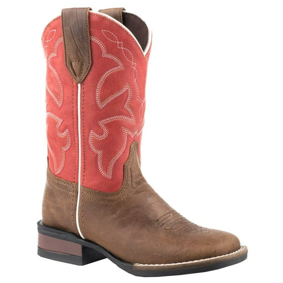 Roper Womens Monterey Square Toe Boots Mid Calf Low Heel 1-2"