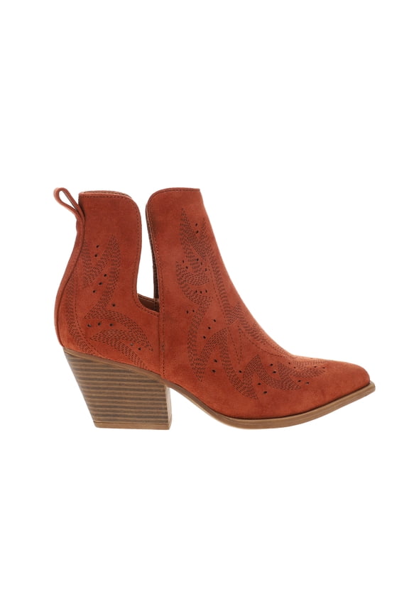 Womens Olivia Pointed Toe Cowboy Ankle Boots