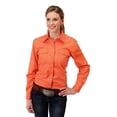 thumbnail image 1 of Roper Womens Orange Long Sleeve Western Snap Shirt Solid, 1 of 1