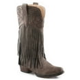 thumbnail image 1 of Roper Womens Rickrack Embroidery Fringe Snip Toe Cowboy  Mid Calf Boots, 1 of 5