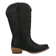 Roper Womens Riley Flextra Cord Embroidered Snip Toe Cowboy Mid Calf Boots