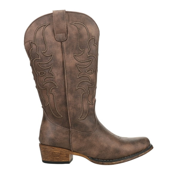 Roper Womens Riley Cord Snip Toe Cowboy  Mid Calf Boots
