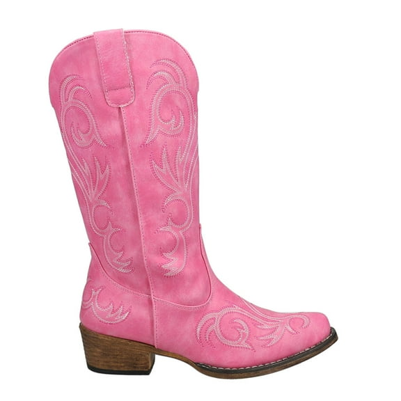 Roper Womens Riley Embroidered Snip Toe Cowboy  Mid Calf Boots