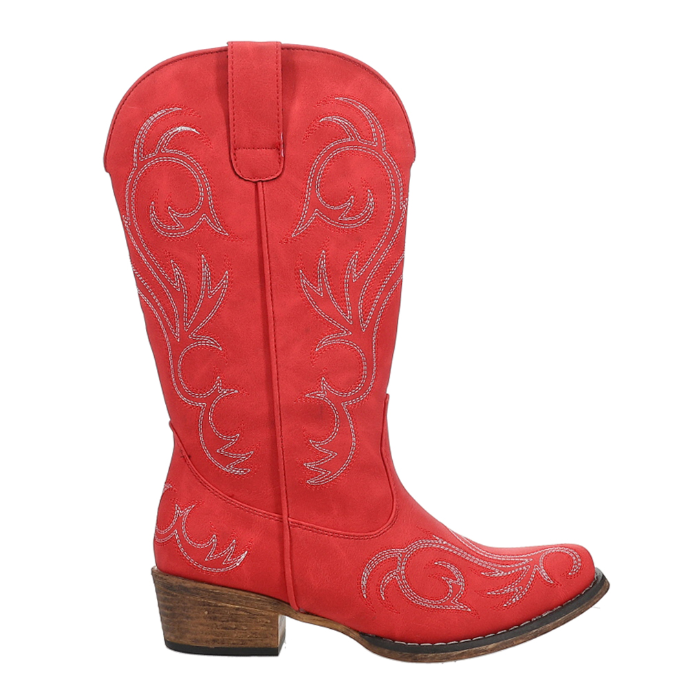 Roper Womens Riley Embroidered Snip Toe Cowboy Mid Calf Boots - Walmart.com
