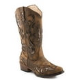 thumbnail image 1 of Roper Womens Riley Flextra Glitter Snip Toe Cowboy  Mid Calf Boots, 1 of 5