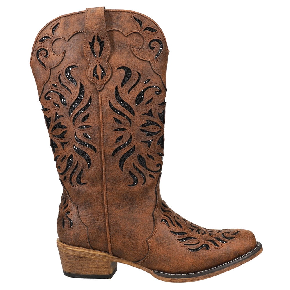 Roper Riley Glitz (White) - Women's Cowgirl Boot main image 1