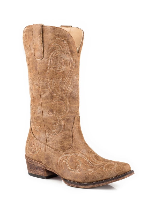 Womens Riley Round Toe Cowboy Mid Calf Boots