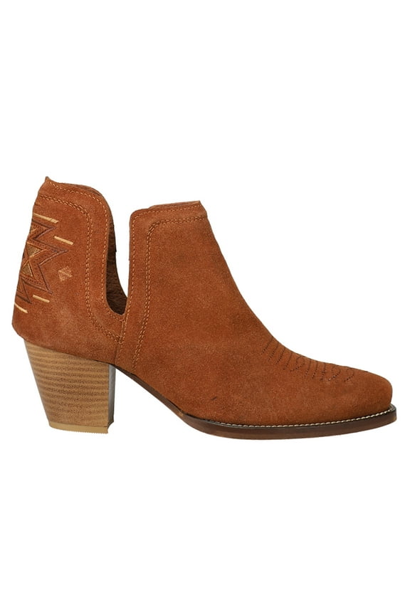 Womens Rowdy Aztec Southwest Embroidered Round Toe Cowboy Ankle Boot
