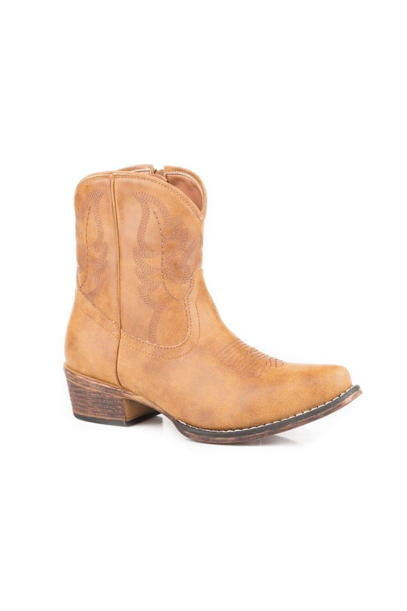 Womens Shay Round Toe Cowboy  Ankle Boots
