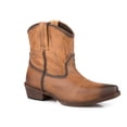 thumbnail image 1 of Roper Womens Tan Burnished Leather Shorty, 1 of 1