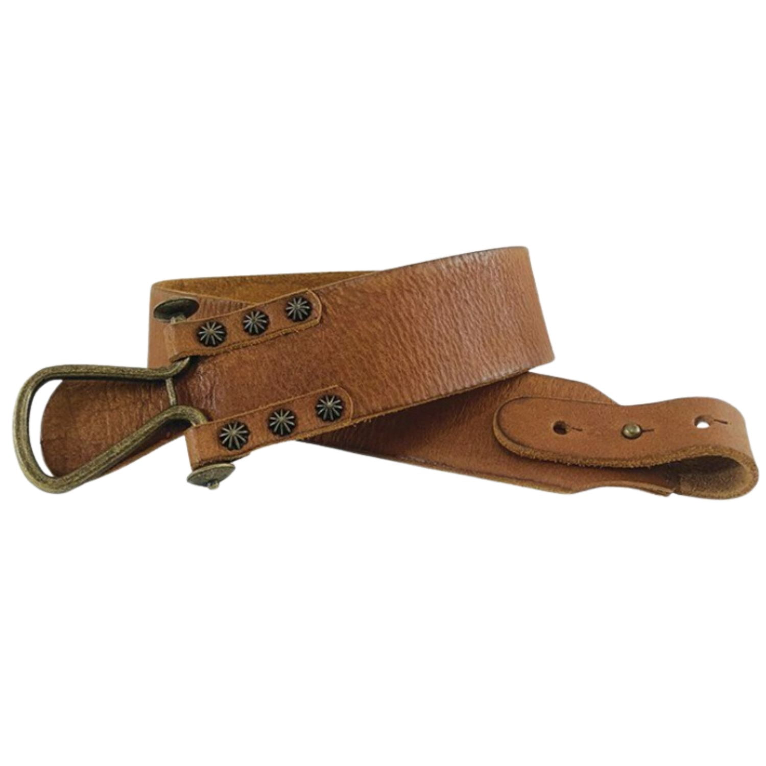 Roper Womens Wide Tapered Belt Sz M Brown Leather Crackle Studded Western USA Roper womens Leather Lacing Belt, Tan, Medium US at Amazon  main image 3