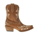 thumbnail image 1 of Roper Womens Wynona Floral Embroidered Snip Toe Cowboy  Ankle Boots, 1 of 5